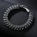 Pulseira de Couro Dragão Sombrio