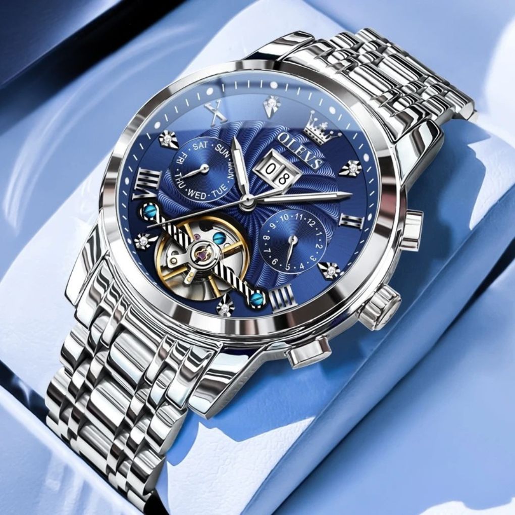 Dark Fenix Olevs Imperial Automatic Watch BLUE