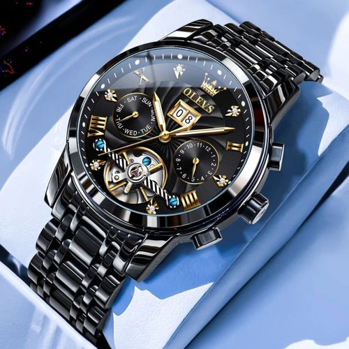 Dark Fenix Olevs Imperial Automatic Watch Black