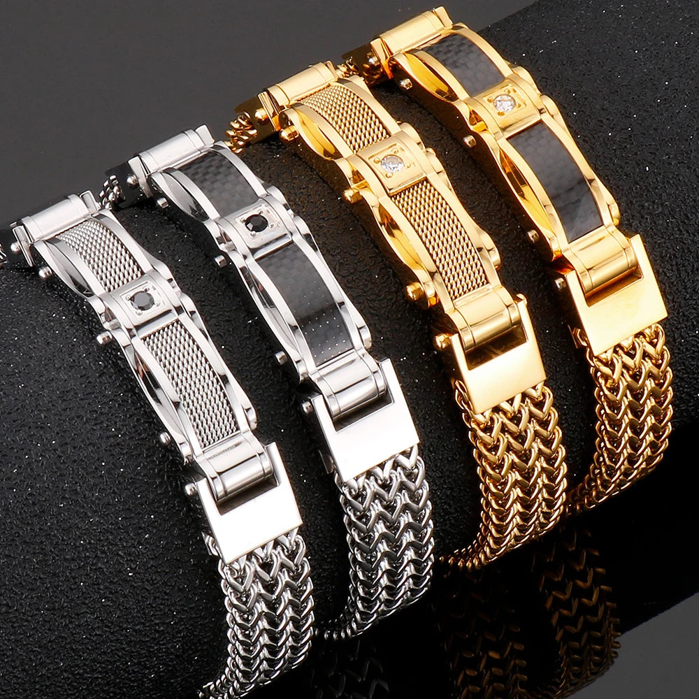 Sovereign Franco Bracelet Gold 12MM