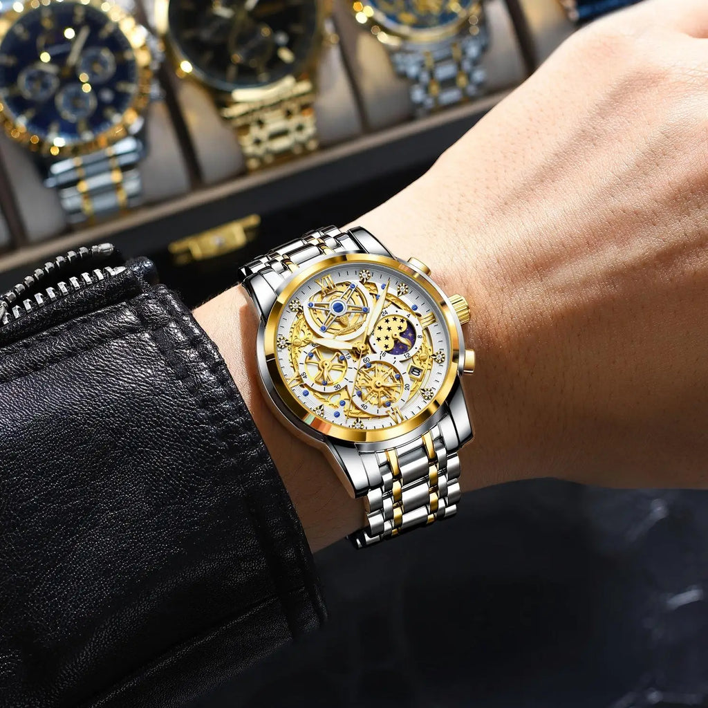 Poedagar EleganceX Chronograph | Relógio Executivo de Luxo