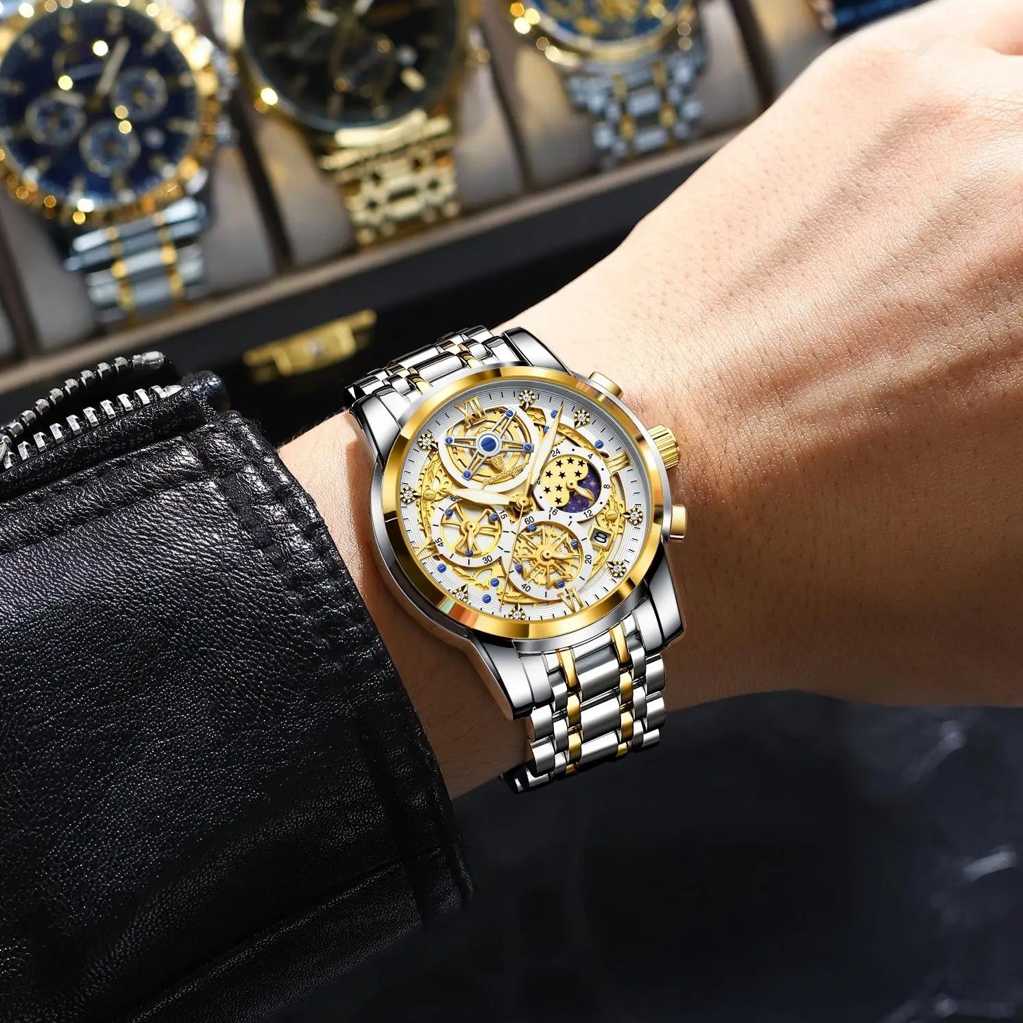 Poedagar EleganceX Chronograph | Relógio Executivo de Luxo