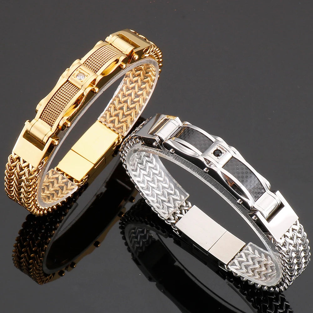 Sovereign Franco Bracelet Gold 12MM