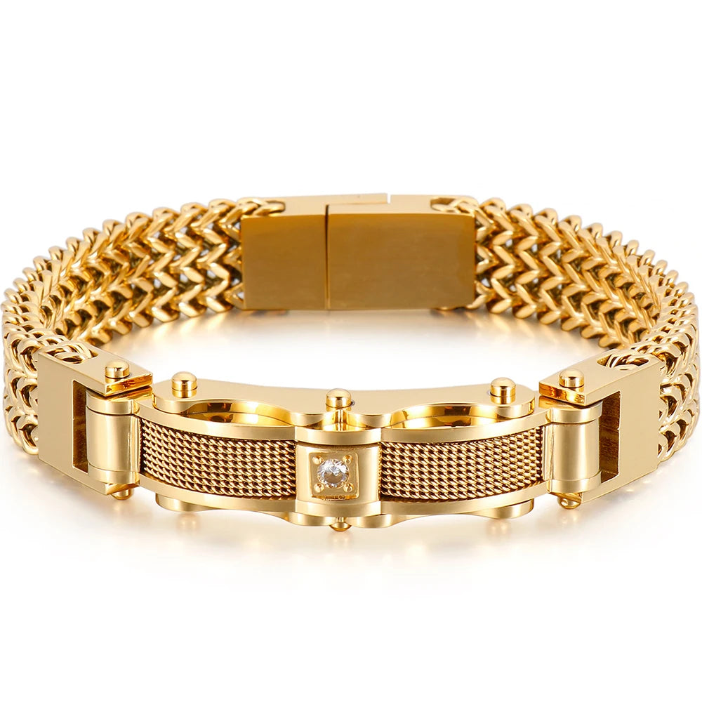 Pulseira Soberana Franco 12MM Ouro