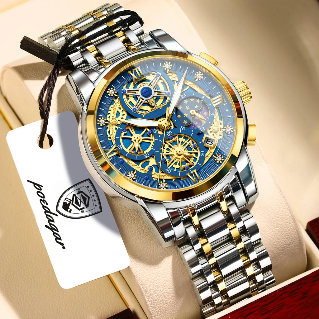 Poedagar EleganceX Chronograph | Relógio Executivo de Luxo