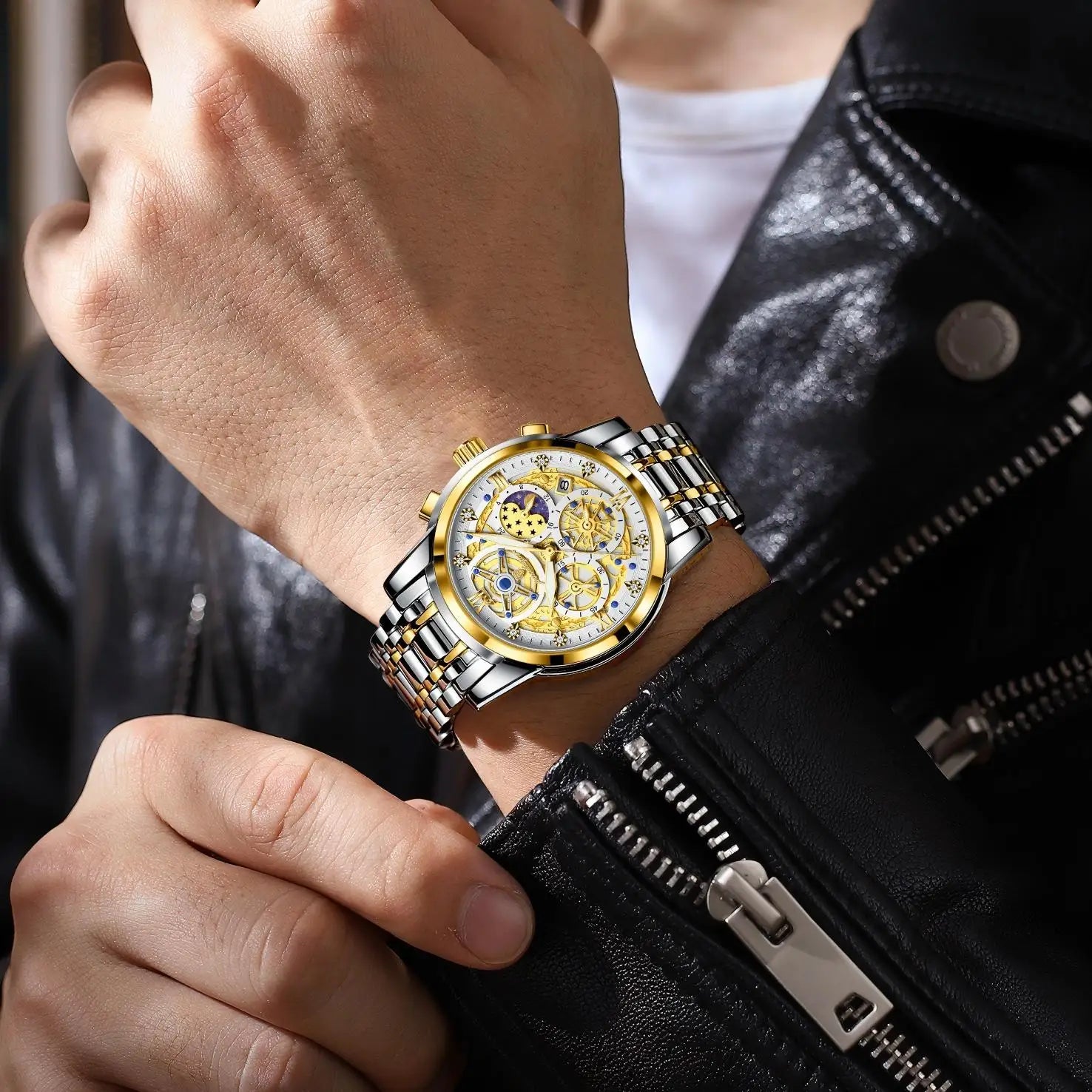 Poedagar EleganceX Chronograph | Relógio Executivo de Luxo
