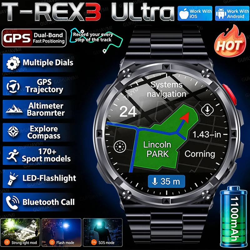 Smartwatch Dark Fenix T-Rex Ultra Militar GPS 1100mAh