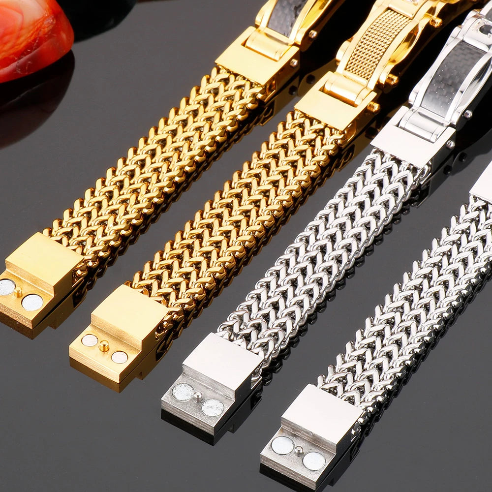 Sovereign Franco Bracelet Gold 12MM